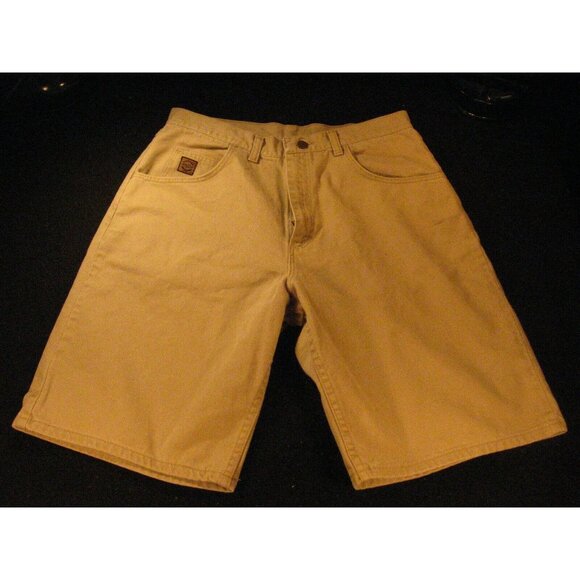 Wrangler Mens Khaki Tan SHORTS Tag 32 Knee Length Bermuda - Picture 1 of 7